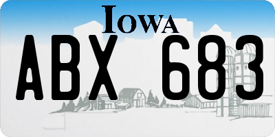 IA license plate ABX683