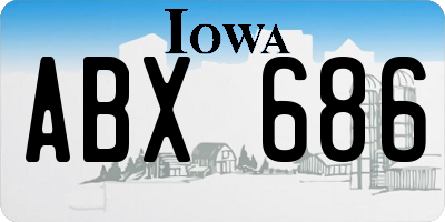 IA license plate ABX686
