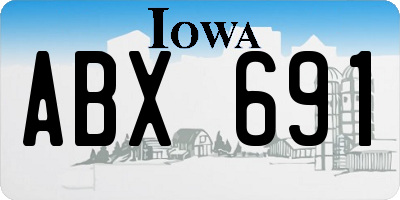 IA license plate ABX691