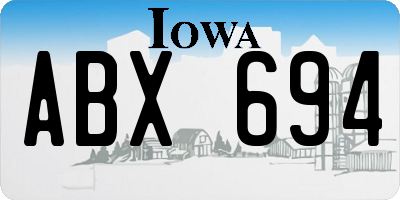 IA license plate ABX694