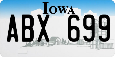 IA license plate ABX699
