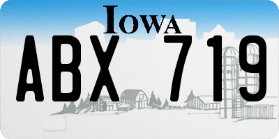 IA license plate ABX719