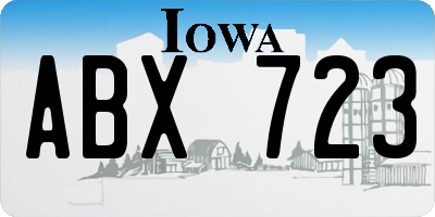 IA license plate ABX723