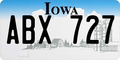 IA license plate ABX727