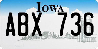 IA license plate ABX736