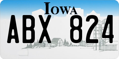 IA license plate ABX824