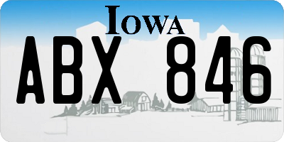 IA license plate ABX846