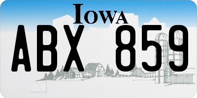 IA license plate ABX859