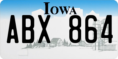 IA license plate ABX864