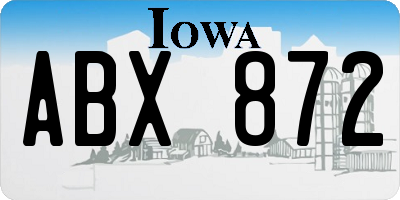 IA license plate ABX872