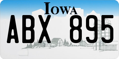 IA license plate ABX895