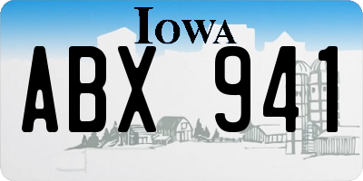 IA license plate ABX941