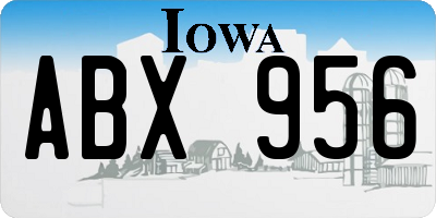 IA license plate ABX956