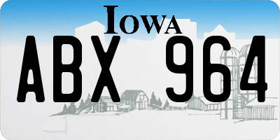 IA license plate ABX964