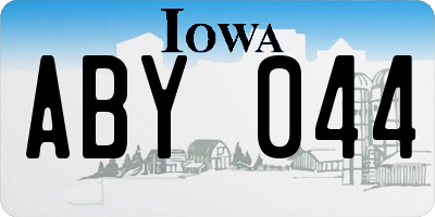 IA license plate ABY044