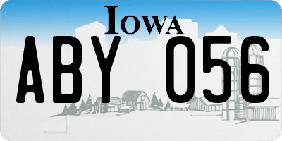 IA license plate ABY056