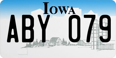 IA license plate ABY079