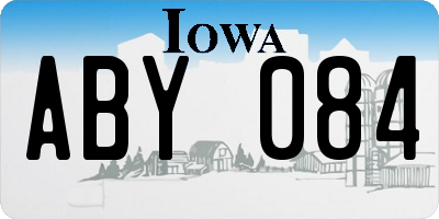 IA license plate ABY084