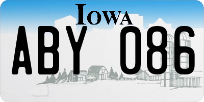 IA license plate ABY086