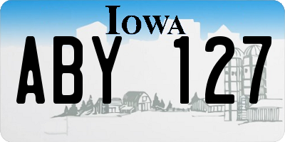 IA license plate ABY127