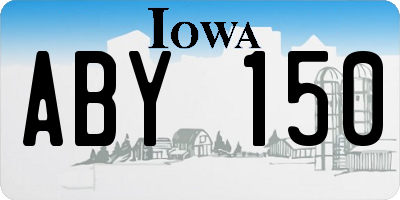 IA license plate ABY150