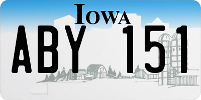 IA license plate ABY151