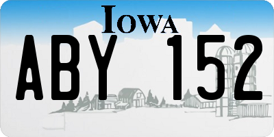 IA license plate ABY152