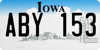 IA license plate ABY153