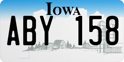 IA license plate ABY158