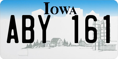 IA license plate ABY161