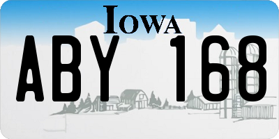 IA license plate ABY168