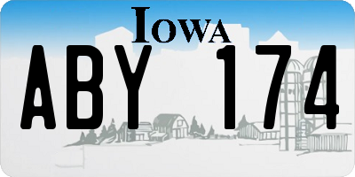 IA license plate ABY174