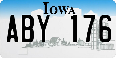 IA license plate ABY176