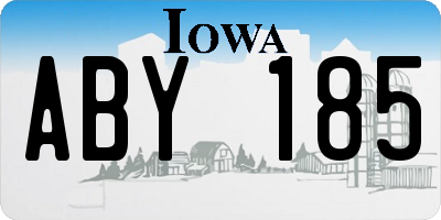 IA license plate ABY185