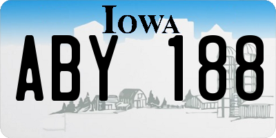 IA license plate ABY188