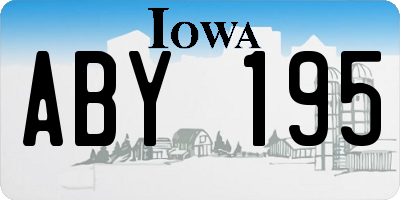 IA license plate ABY195