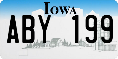 IA license plate ABY199