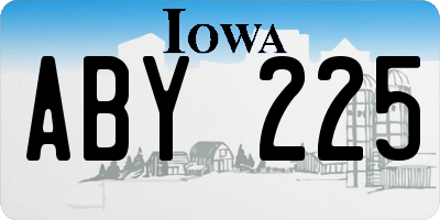 IA license plate ABY225