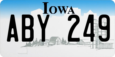 IA license plate ABY249