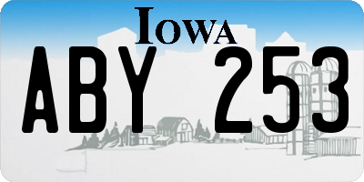 IA license plate ABY253