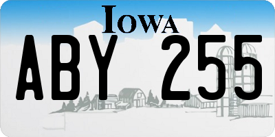 IA license plate ABY255