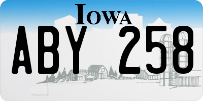 IA license plate ABY258