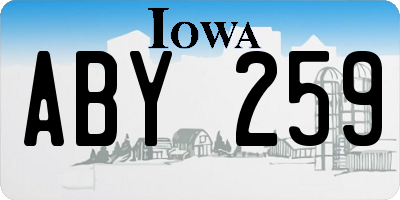 IA license plate ABY259