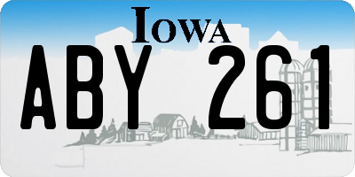 IA license plate ABY261