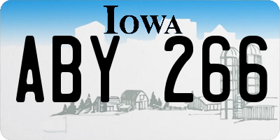 IA license plate ABY266
