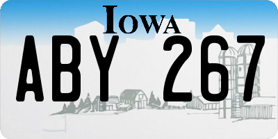 IA license plate ABY267