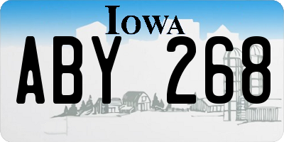 IA license plate ABY268
