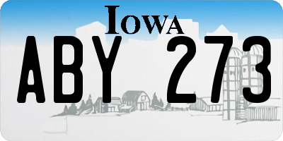 IA license plate ABY273