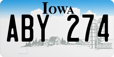 IA license plate ABY274