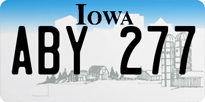 IA license plate ABY277